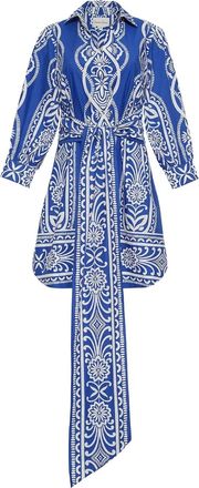 Cara Cara Leighton jurk met ceintuur - Blauw