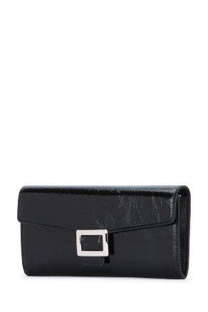 Roger Vivier Womens Belle Vivier Wallet Chain Nero Portafogli