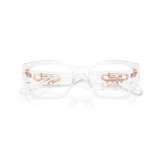 Michael Kors 0mk4149u Transparent Cat-Eye Sunglasses with Rose Gold Detail
