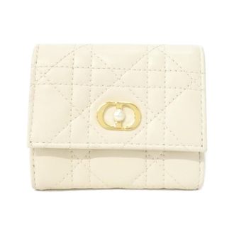 Dior Off-White Leather Wallet (Tri-Fold) (Pre-Owned)