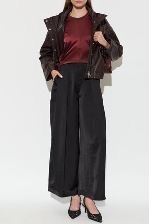 AllSaints Top Mira, Womens, Burgundy