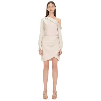 SIMKHAI Party Dresses, female, Beige, Size: S Cameron Mini Dress