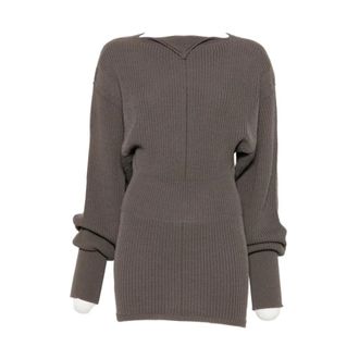 Rick Owens Dames, Truien, Grijs, Maat: L Wol