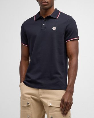 Moncler Mens Tipped Polo Shirt