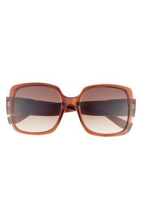 Guess 55mm Square Sunglasses in Dark Brown /Gradient Brown at Nordstrom Rack