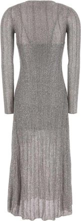 Alaia Womens Dress Gray Viscose Nylon Polyester