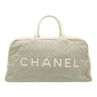 Chanel Pre-owned Handbags, female, Beige, Size: ONE SIZE Pre-owned Sport Line Canvas Handbag
