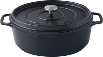Invicta Casseruola ovale in ghisa smaltata 27cm nera - 403271 Invicta