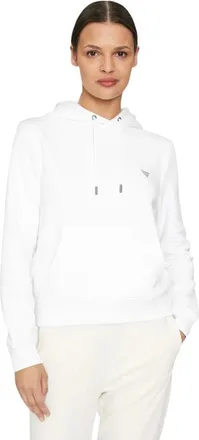 Guess Hoodies & sweatvesten, Dames, Wit, XS, Katoen, Hood Reg Mini Triang Sweat