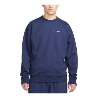 Nike Solo Swoosh Fleece Crewneck Sweatshirt Blue DX1361-410