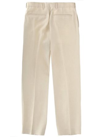Paul Smith Tailored Pleated Linen Trousers - Beige