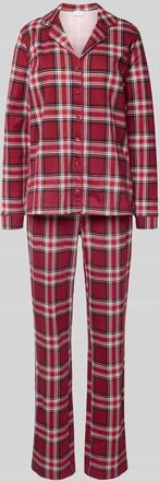 Lascana Pyjama mit Reverskragen in Rot, Größe 32-34