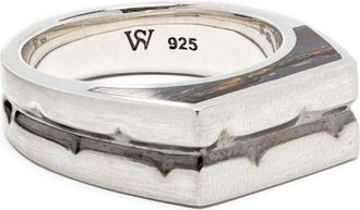 Stephen Webster sterling silver Thorn Addiction malachite ring - men - Malachite/Sterling Silver - 10