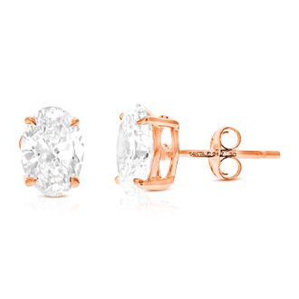 Vir Jewels 2 cttw Oval Lab Grown Diamond Stud Earrings in 14K Gold With Push Backs For Women