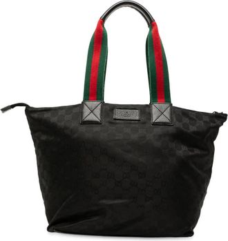 Gucci Pre-owned Gucci GG Canvas Web Tote Ladies 131231 1669