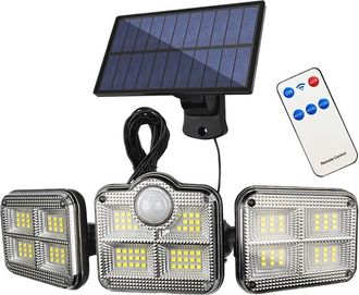 OEM Luces Solares Para Exteriores Con Sensor De Movimiento, Rotaci&oacute;n De 360&deg;, Resistentes Al Agua Ip65, 122 Led