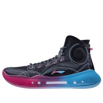 Li-Ning Yu Shuai 14 Beng High Basketball Professional Competition Shoes Miami Black/Blue/Pink ABAQ033-23
