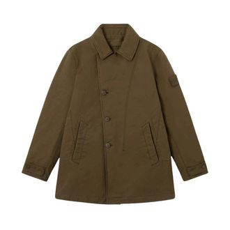Stone Island David-Tc Ghost Pea Coat - Heren - Mantels - Groen - Maat: L Polyamide