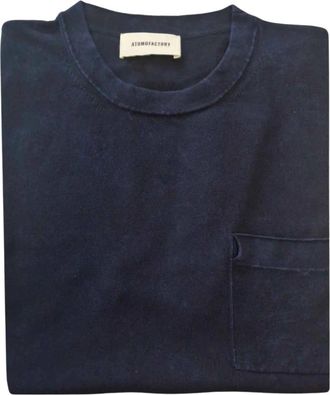 ATOMOFACTORY Hombre, Sudaderas, Azul, Talla: S