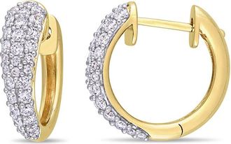 Rina Limor 14K 1.00 ct. tw. Diamond Cluster Clip-On Hoops