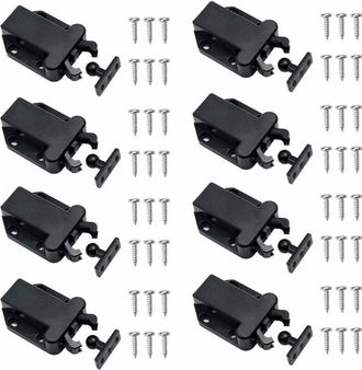 OEM Pestillos De Apertura T&aacute;ctil, Pestillos De Presi&oacute;n, Pestillos No Magn&eacute;ticos Para Puertas De Armarios, Muebles Y Roperos, Pestillo T&aacute;ctil Negro, 68x42,