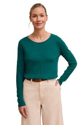 Celtic & Co. Linen Blend Long Sleeve T-Shirt in Teal at Nordstrom, Size 14