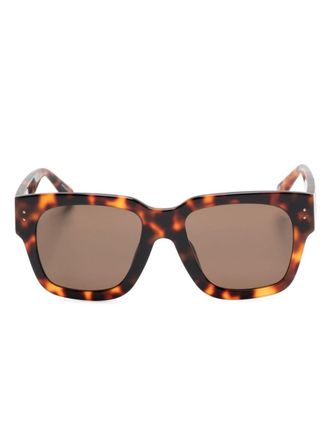 Linda Farrow Occhiali da sole squadrati - Marrone