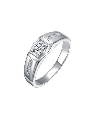 Rachel Glauber Plated Cz Engagement Ring