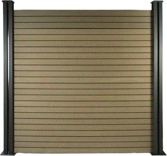 Habitat et Jardin Set di 6 pannelli di recinzione in materiale composito - L160 cm x L25,8cm x 2cm di spessore - Terracotta