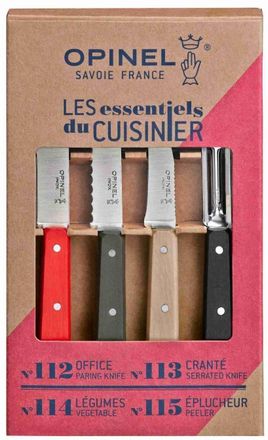 Opinel Opinel Loft Essentiels Set De 4 Cuchillos Madera Rojo Negro