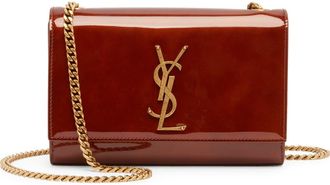 Saint Laurent Small Kate Patent Leather Shoulder Bag in Chataigne at Nordstrom