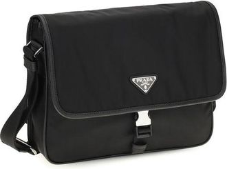 Prada Mens Black Recycled Polyamide Shoulder Bag