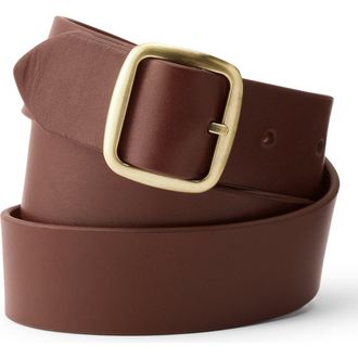 Lands End Reversible Denim Belt in Brown/cognac at Nordstrom, Size X-Large