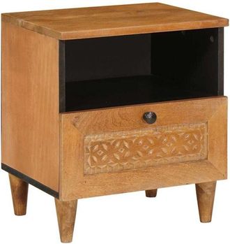 vidaXL Bedside Table Light brown 40 x 33 x 46 cm Solid mango wood vidaXL