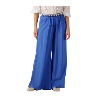 Louizon Dames, Broeken, Blauw, Maat: L Viscose