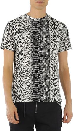 Roberto Cavalli Mens Animalia Print Slim Fit Cotton T-shirt, Size Medium