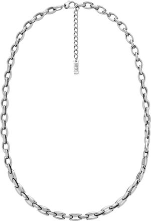 Diesel Stainless Steel Chain Necklace - Necklaces - Unisex - Silver