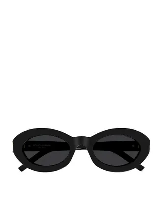 Saint Laurent SL Recycled Acetate Round Sunglasses - Black