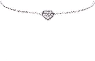 Chopard Miss Happy Diamond Heart Bracelet 18K White Gold with Diamonds