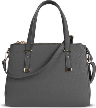 Generic Womens Faux Leather Top Handle Large Shoulder Tote Fashion Zip Hand Bag (Grey)