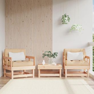 vidaXL Sillones De Jard&iacute;n 2 Unidades Madera Maciza De Pino Vidaxl