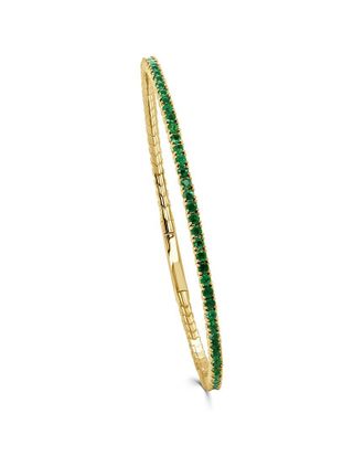 Sabrina Designs 14K 2.12 Ct. Tw. Emerald Flexible Bangle Bracelet
