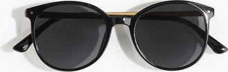H&M Runde Sonnenbrille - Schwarz