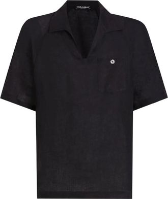 Dolce & Gabbana Casual Katoenen T-Shirt in Zwart - Heren - Polos - Zwart - XL - Katoen - Tops