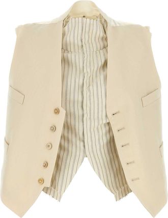 Maison Margiela Cream Wool Vest