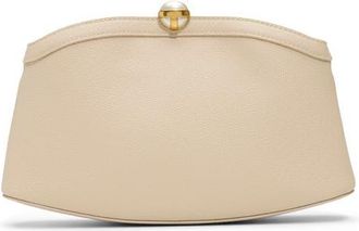 Ted Baker Aster Leather Clutch in Open White at Nordstrom