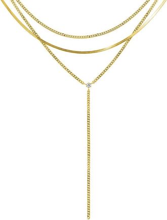 Adornia Adornia 14K Plated Lariat Necklace