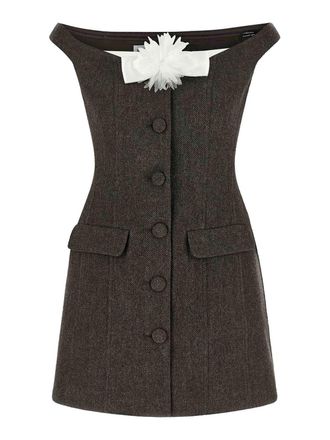 Self Portrait Bardot Neckline Dress