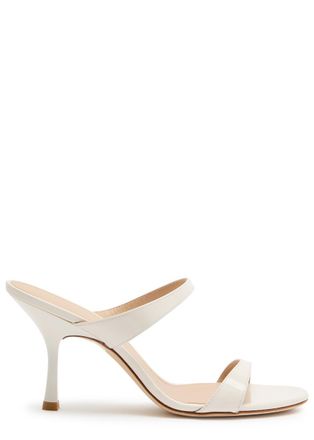 Stuart Weitzman Stuart Weitzman Nudist 85 Patent Leather Mules - Tan - 38 (IT38/ UK5)