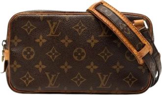 Louis Vuitton Pre-owned Cross Body Bags, female, Brown, Size: ONE SIZE Pre-owned Monogram Pochette Shoulder Bag